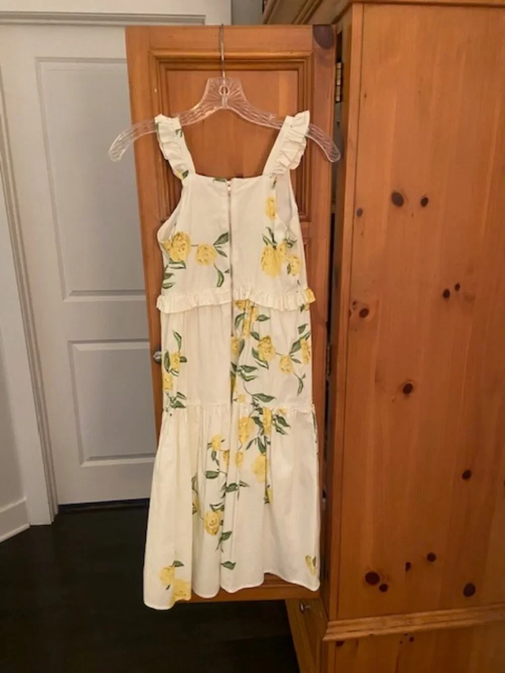 GB Girls Floral Yellow and Ivory Dress Size 12